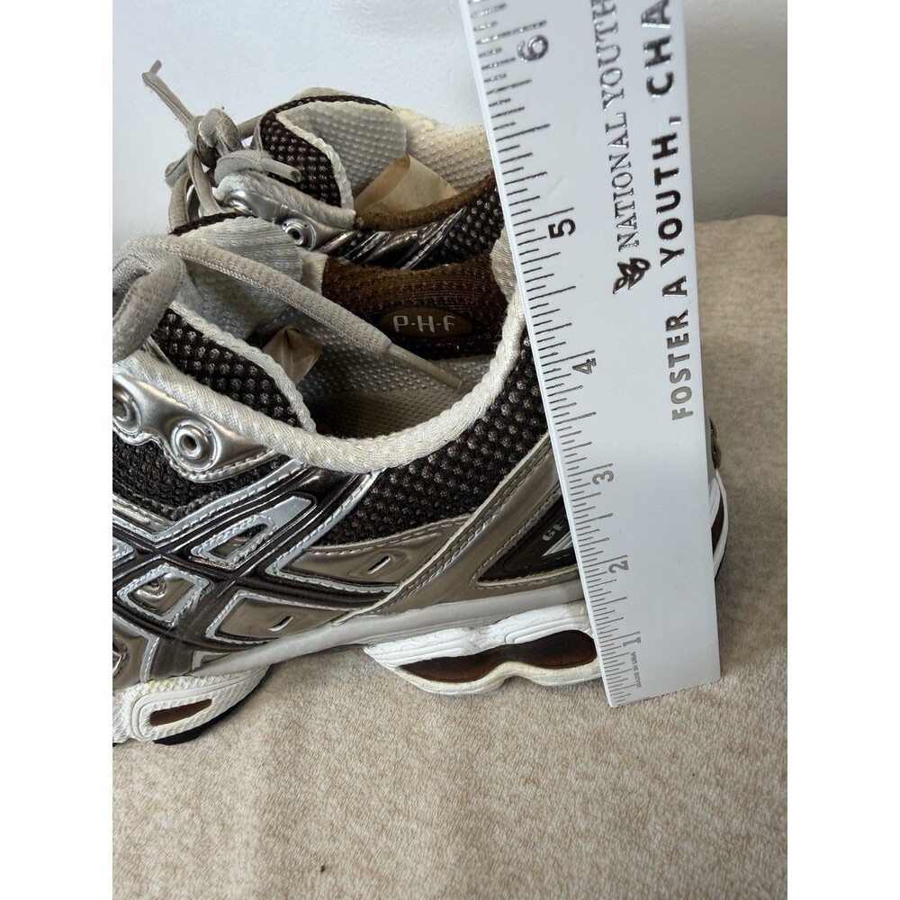 Asics Gel Nimbus Cush Suede Mesh Womens Sneakers In Silver Brown Sz 10 - Picture 8 of 13